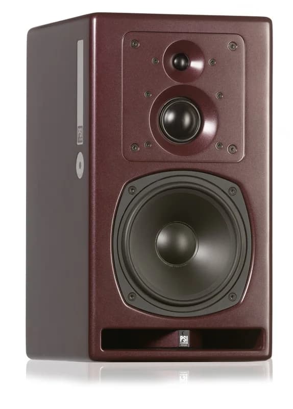 A23-M in Studio Red. Official PSI Audio photograph.